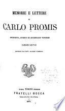 Memorie e lettere di Carlo Promis