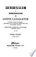 Memorie e rimembranze ... pubblicate dalla sua famiglia ... e liberamente trad