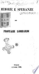 Memorie e speranze dei profughi lombardi