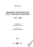 Memorie e testimonianze di un comunista empolese