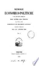 Memorie economico-politiche o sia de' danni arrecati dall'Austria alla Toscana dal 1737 al 1859