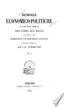 Memorie economico-politichem o sia De' danni arrecati dall' Austria alla Toscana, dal 1737 al 1859