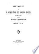 ... Memorie ed osservazioni ... Serie III.