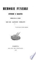Memorie funebri antiche e recenti