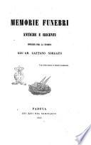 Memorie funebri antiche e recenti raccolte dall'ab. Gaetano Sorgato