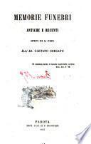Memorie funebri antiche e recenti raccolte dall'ab. Gaetano Sorgato