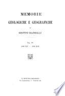 Memorie geologiche e geografiche di Giotto Dainelli