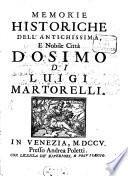 Memorie historiche dell'antichissima e nobile città D'Osimo