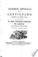 Memorie istoriche di Castignano