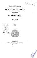 Memorie originali italiane risguardanti le belle arti