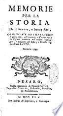 Memorie per la storia delle scienze e belle arti, cominciate ad imprimersi l'anno 1701 a Trevoux ...