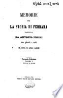 Memorie per la storia di Ferrara