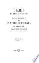 Memorie per la storia di Ferrara