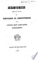 Memorie per la vita di Giovanni 2. Bentivoglio
