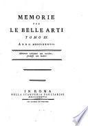Memorie per le belle arti