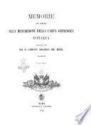 Memorie per Servire alla Descrizione della Carta Geologica d'Italia