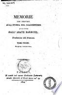 Memorie per servire alla storia del giacobinismo. Scritte dall'abate Barruel. Traduzione dal francese. Tomo primo [-quarto]