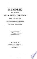 Memorie per servire alla storia politica del cardinale Francesco Buonvisi patrizio lucchese. Tomo 1. \-2.!\Tommaso Trenta!
