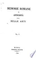 Memorie romane di antichità e di belle arti