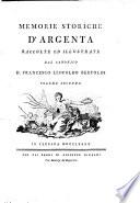 Memorie storiche d'Argenta raccolte ed illustrate da d. Francesco Leopoldo Bertoldi