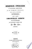 Memorie storiche d'illustri scrittori e di uomini insigni dell'antica e moderna Lunigiana
