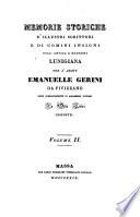Memorie Storiche D'Illustri Scrittori E Di Uomini Insigni Dell' Antica E Moderna Lunigiana