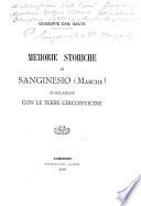 Memorie storiche de Sanginesio (Marche)