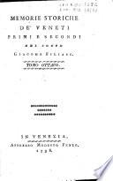*Memorie storiche de' Veneti primi e secondi del cittadino Giacomo Filiasi