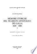 Memorie storiche del Vicariato apostolico dei Galla, 1845-1880: 1845-1852