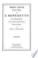 Memorie storiche della chiesa di S. Benedetto in Piscinula nel rione Trastevere