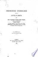 Memorie storiche della città di Gaeta