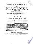 Memorie storiche della città di Piacenza compilate dal proposto Cristoforo Poggiali Tomo primo [-duodecimo]