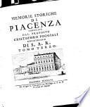 Memorie storiche della città di Piacenza compilate dal proposto Cristoforo Poggiali Tomo primo [-duodecimo]