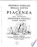 Memorie storiche della città di Piacenza