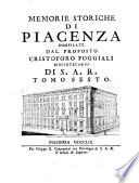 Memorie storiche della citta di Piacenza