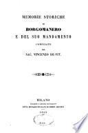 Memorie storiche di Borgomanero e del suo mandamento