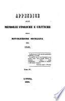 Memorie storiche e critiche della rivoluzione siciliana del 1848 [by P. Calvi].