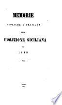 Memorie storiche e critiche della rivoluzione siciliana del 1848