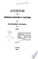 Memorie storiche e critiche della rivoluzione siciliana del 1848
