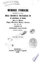 Memorie storiche intorno la vita dell'arciduca Francesco 4. d'Austria d'Este