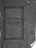 Memorie storiche sul passaggio per la cittá di Forli di sua santitá Papa Pio VII