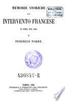 Memorie storiche sull'intervento francese in Roma nel 1849