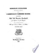 Memorie storiche sulla vita del cardinale Fabrizio Ruffo scritte dall'ab. Domenico Sacchinelli