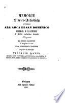 Memorie storico-artistiche intorno all'Arca di San Domenico