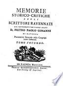 Memorie storico-critiche degli scrittori Ravennati