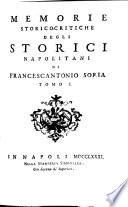 Memorie storico-critiche degli storici napolitani