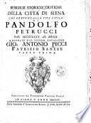 Memorie storico-critiche della città di Siena