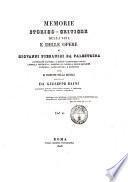 Memorie storico-critiche della vita e delle opere di Giovanni Pierluigi da Palestrina ... compilate da Giuseppe Baini ... Vol. 1 [-2]