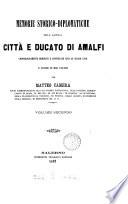Memorie storico-diplomatiche dell'antica città e ducato di Amalfi, cronologicamente ordinate e continuate sino al secolo xviii