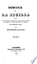 Memorie su la Sicilia
